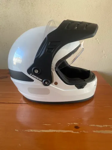 Capacete moto Lucca cruiser com óculos