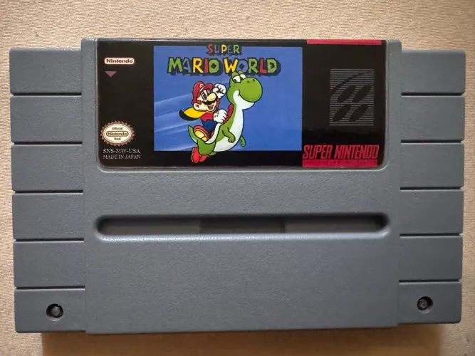 Fita Super Mario World Repro Chip e case originais Salvando