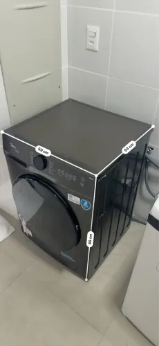 Lava e Seca Midea 11kg / 7kg HealthGuard Inverter Titanio