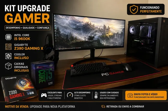 Kit Upgrade Gamer - intel i5 9600k + Gigabyte Z390