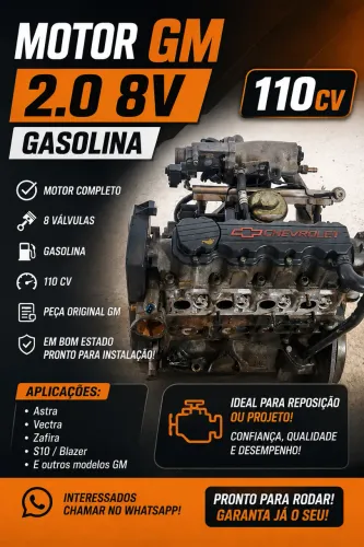 Motor GM 8V Gasolina 110 cv
