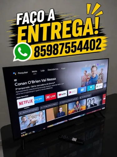 TV TCL SISTEMA ANDROID, 4K, 43 POLEGADAS, POUCO TEMPO DE USO, CONTROLE ORIGINAL.