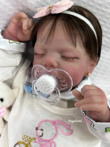 Boneca Bebê Reborn Menina Recém-nascida Sam Sleeping
