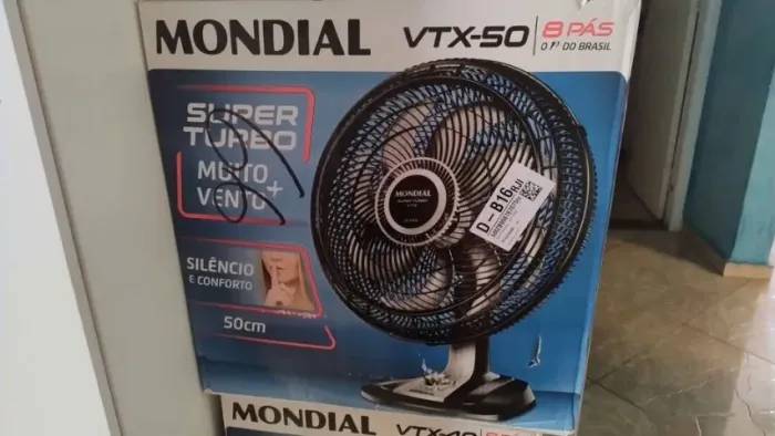 MONDIAL Ventilador 50cm Super Turbo 110v 8 Pás, Preto/Prata