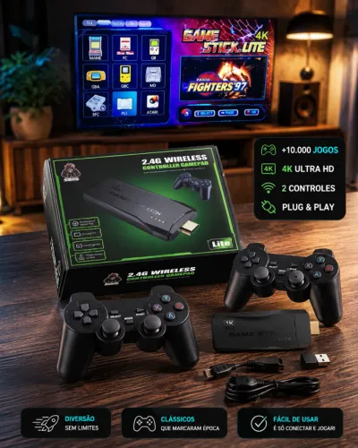 Game Stick 4K Retrô - Mais de 10.000 Jogos em Alta Definição!