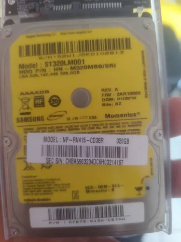 Hd 320 GB funcionando perfeitamente