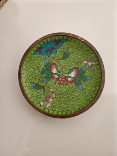 cinzeiro antigo pintado a mão