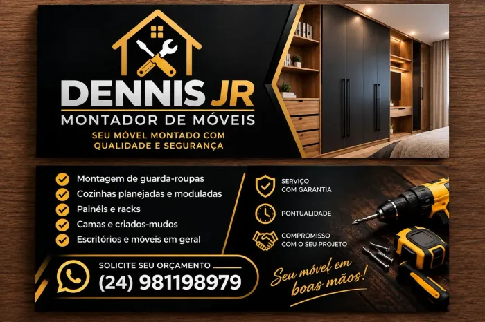 Faço serviço de montagens de móveis todos os modelos