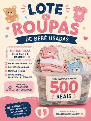 Lote de roupas de bebê 