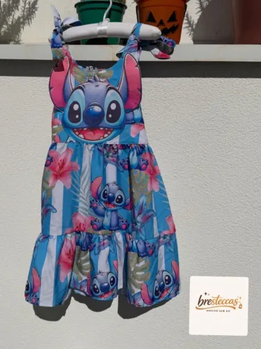 Vestido Infantil Stitch Starkids Tamanho 8 (Usado 2x)