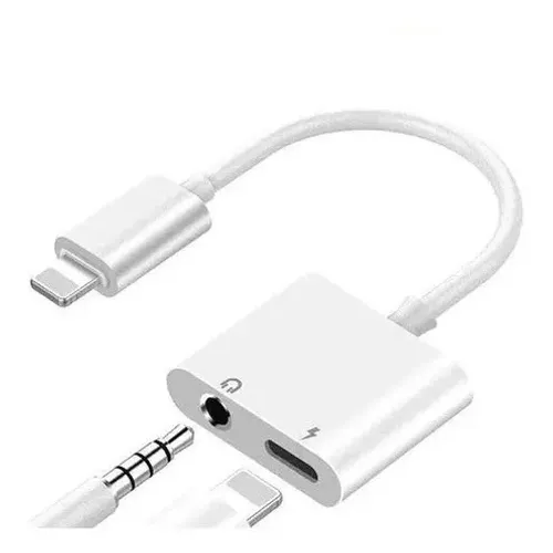 adaptador 2 em 1 auxiliar p2 lightning iphone 6 6s 7 8 plus x xs xr 11 12 13 14 pro