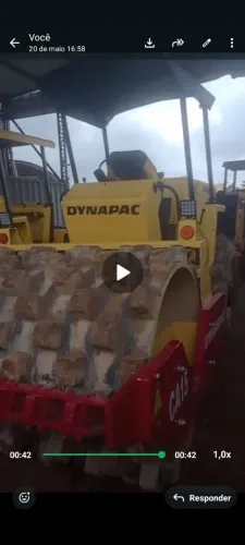 Rolo compactador DYNAPAC CA15, pé de carneiro, operacional,.  Todos restaurado...