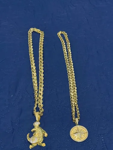 Corrente friso S e X ouro 18k