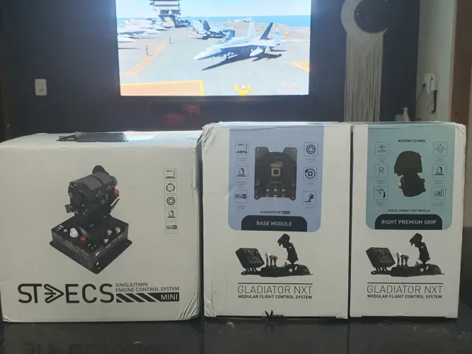 HOTAS VKB, Gladiator Premium Right(mão direita), STECS Modern Throttle System Mk.II - Mini