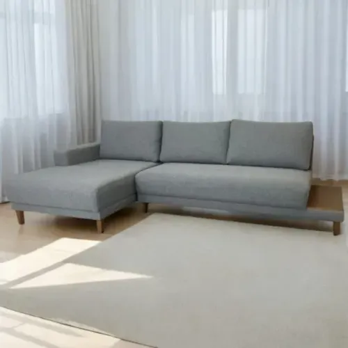 Sofá com Chaise 825 2,90 m Linho Produto Novo - Pronta Entrega
