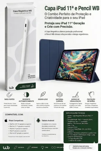 Capa IPad 11ª e Pencil WB