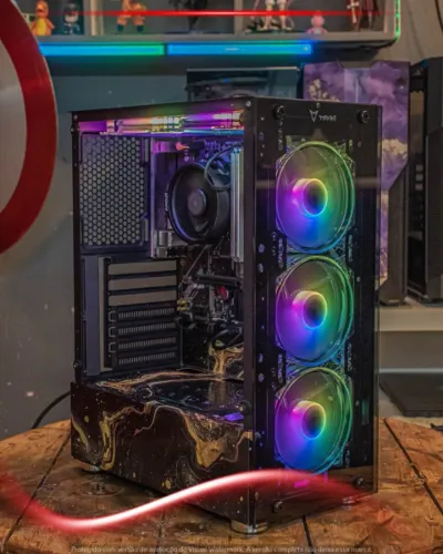 PC R5 5600G, 16GB, SSD 480GB, Fonte 500W, Gabinete Mavint, Win 10