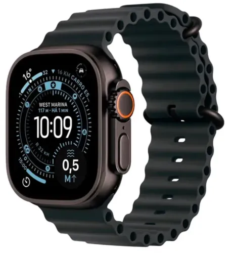 Apple Watch Ultra 3 MF0J4LW/A Celular + GPS Caixa Titânio Preto 49MM - Oceano Preto