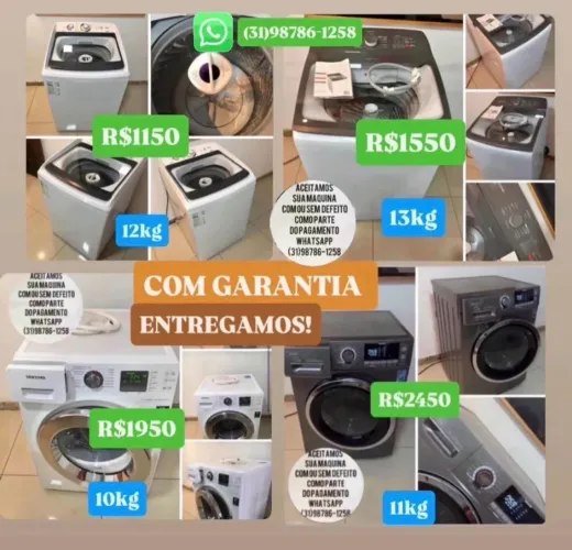 Máquina de Lavar e Lava e Seca COM GARANTIA Entregamos