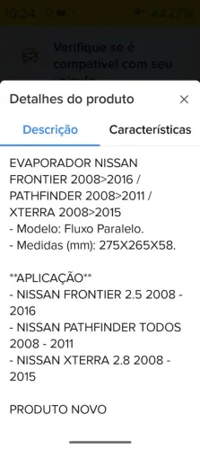 Condensador frontier xterra pathfinder