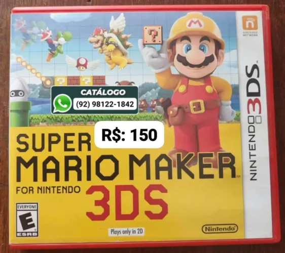 Super Mario Maker 3DS = R$: 150
