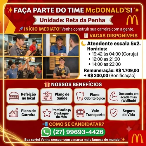 Vaga de Emprego !