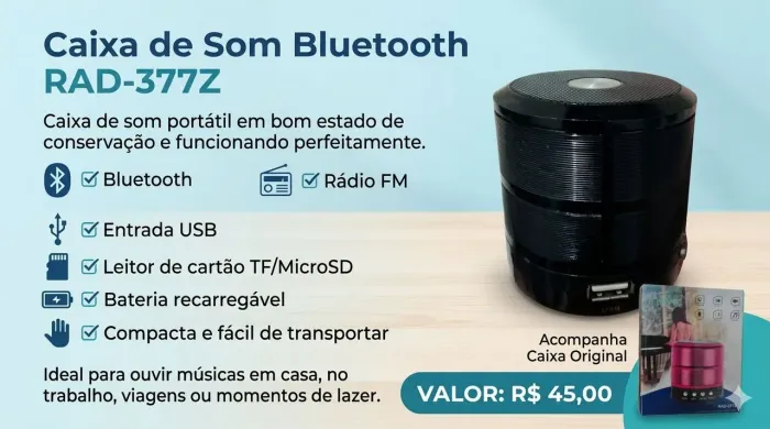 Caixa de Som Bluetooth RAD-377Z