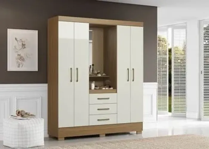 Guada Roupa com 4 Portas 3 Gavetas 4 Prateleiras - Oferta!!
