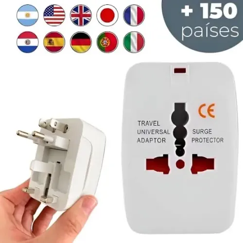 Adaptador De Tomada Universal Com 2 Usb Internacional Todos 
