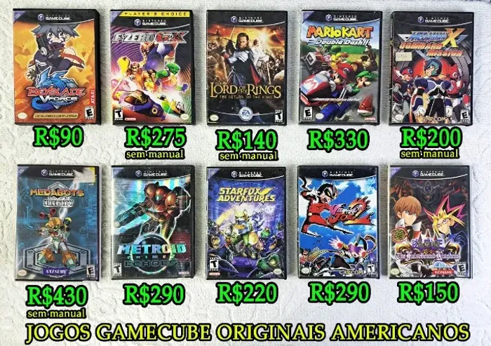 Jogos Originais Nintendo Gamecube. F-Zero GX, Mario Kart, Star Wars, Yugioh, Killer 7 