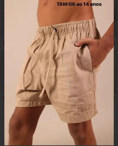 Bermudas infantis Mater em sarja originais para seus filhos ficar super no estilo