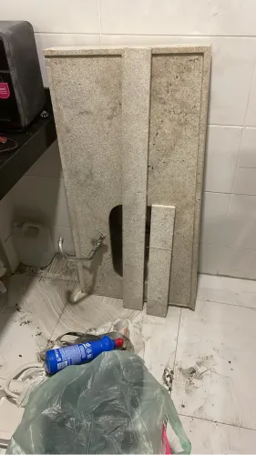 Pia de cozinha e lavanderia em mármore