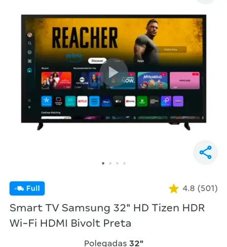 Tv smart Samsung 32 tizen