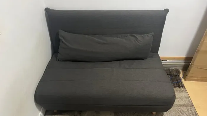 Sofá-Cama 2 Lugares Casal Génova Cinza Escuro