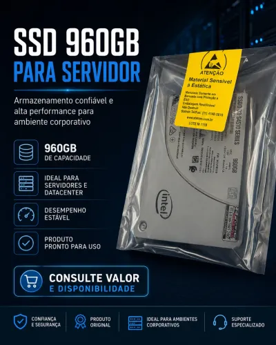 SSD Intel D3-S4510 960GB Enterprise - NOVO - Servidor / Datacenter