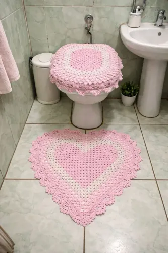 Jogo de banheiro em crochê 