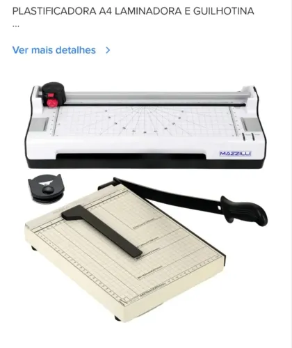 Laminadora e plastificadora Mazilli e Guilhotina 