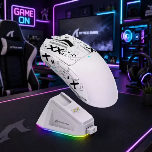 Mouse Gamer Sem Fio Attack Shark X11, 22000 Dpi, 59g