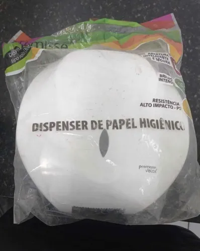Dispenser papel higiênico rolão 300/500 metros (novo)