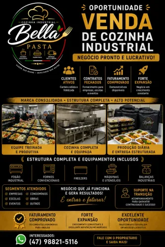 Cozinha industrial faturando