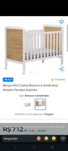 Berço Novo a Venda
