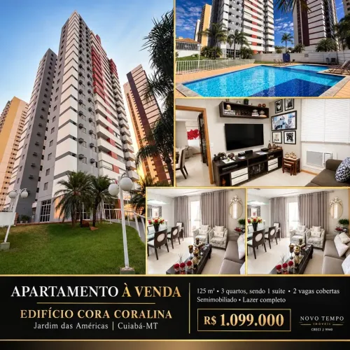 Apartamento com 3 quartos a venda, jardim das Américas, Cuiabá-MT