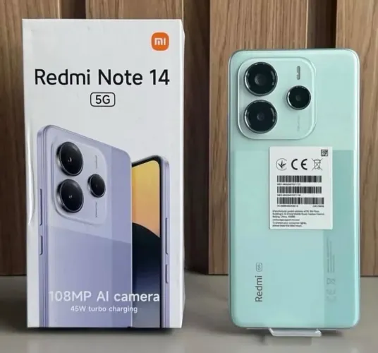 Celular Xiaomi Redmi Note 14 5G NFC Câmera 108MP 256/08-Lilas Novo Entregamos