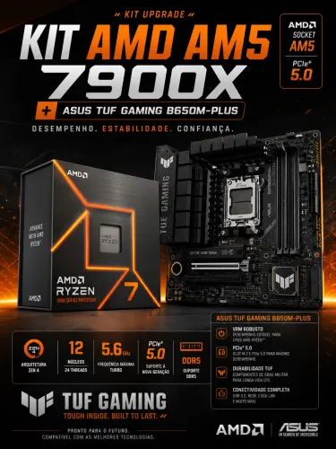 Kit AMD am5 7900x + B650m asus TUF
