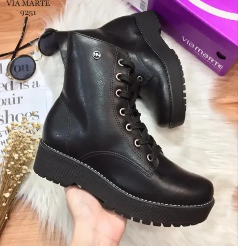 Bota Feminina Coturno Via Marte - N35/ tratorada