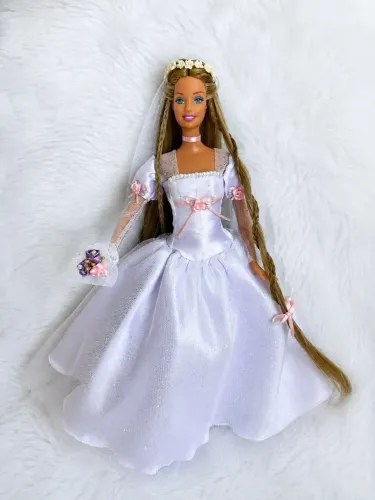 Vestido artesanal - rapunzel noiva 
