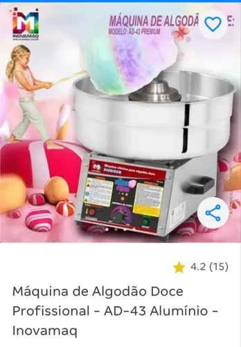 VENDE MAQUINA DE ALGODÃO DOCE PROFISSIONAL 