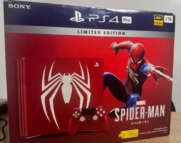 PS4 Pro Spider-man Na caixa com berço