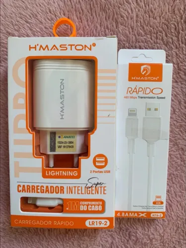 Carregador completo + cabo turbo extra