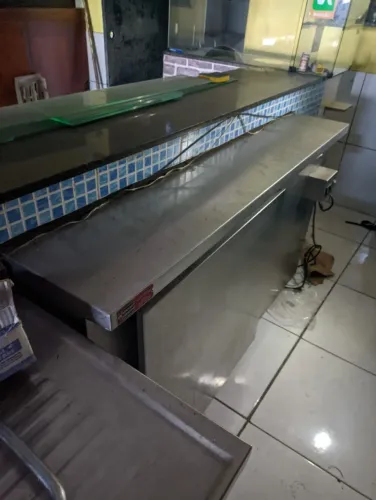 Balcão refrigerado comercial aço inox